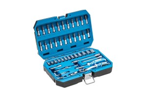 Kpl. nasadek i grzechotka 1/4" 47el. BLUE-BOX
