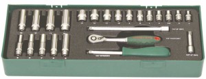 Wkład - Kpl. nasadek 1/4" 24szt