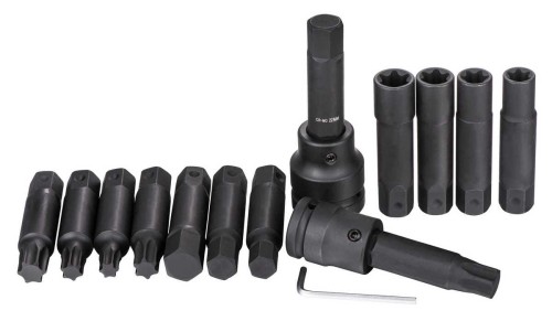 Kpl. nasadek udar imbus, Torx, E-Torx 3/4" i 1"