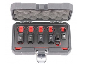 Zestaw 6szt. kluczy 3/8" przegubowych oczkowych otwartych