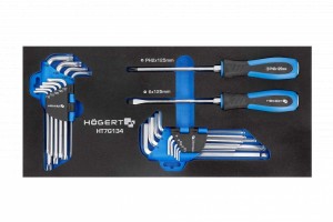 Wkładka EVA, 2x wkrętaki, kpl. HEX i TORX, 20szt.