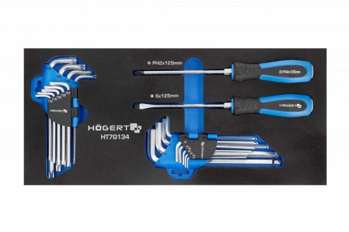 Wkładka EVA, 2x wkrętaki, kpl. HEX i TORX, 20szt.