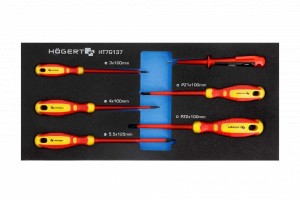 Wkładka EVA, wkrętaki 1000V i tester napięcia, 6 szt.