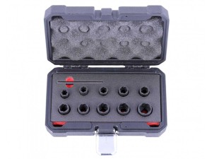 Kpl. kr. nasad. do obrob. śrub  3/8" 9-19mm, 10 el.