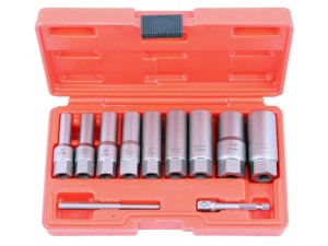 Kpl. długich nasadek 3/8" do obrob. śrub 6-19mm