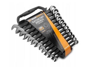 Zestaw 12 kluczy pł-oczk. z grzechotką 8-19mm Black *****