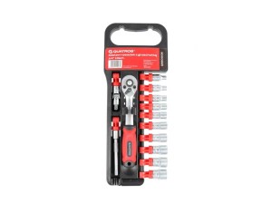 Zestaw nasadki i grzechotka 1/4" 13szt. ****