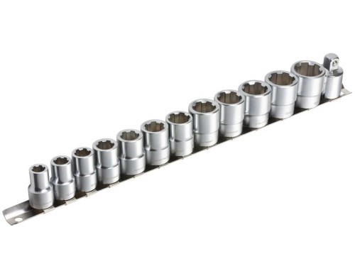 Zestaw 12szt. nasadek 3/8" do obrobionych śrub 8-19mm